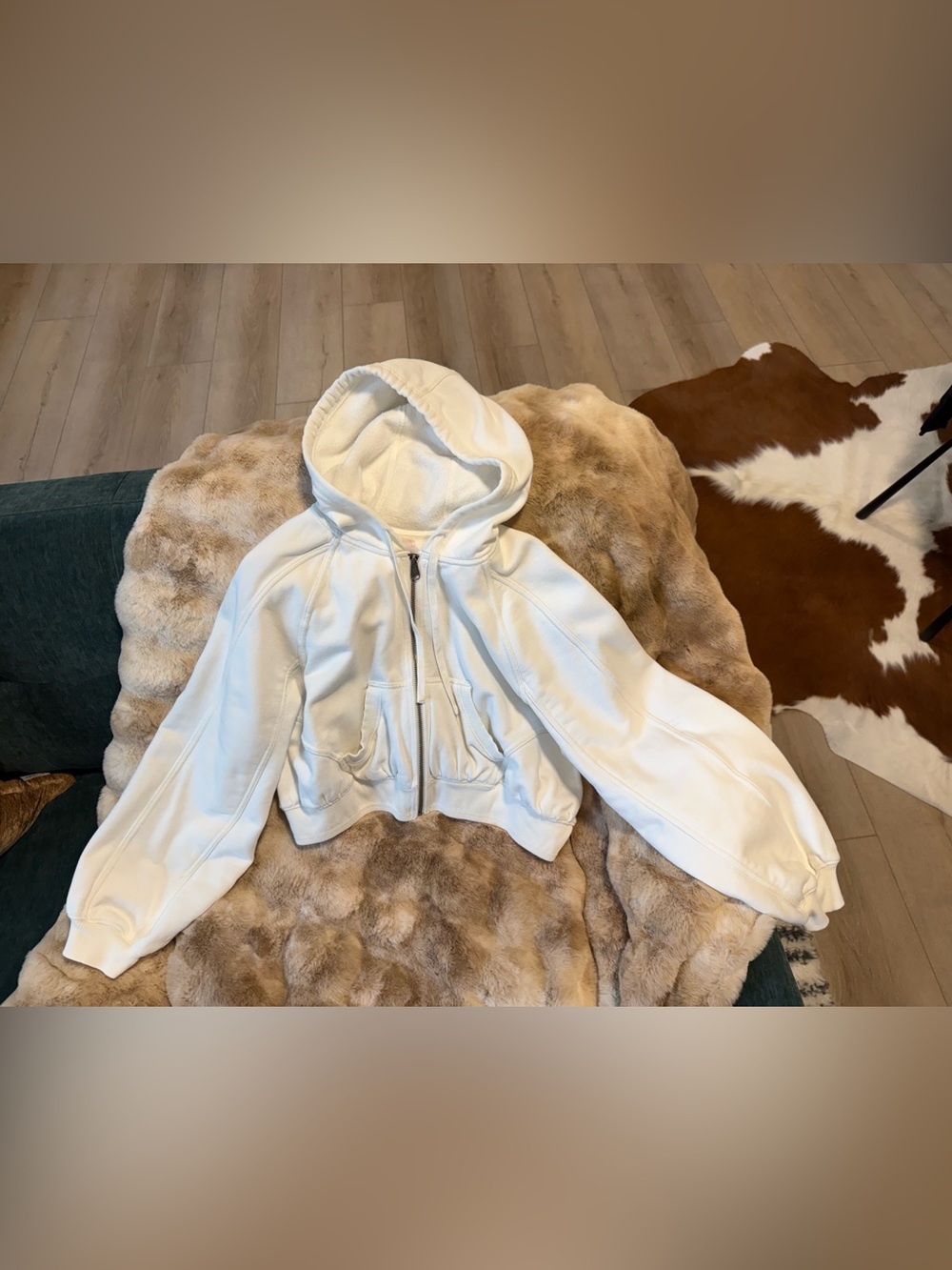 Free People Cropped Zip-Up Hoodie